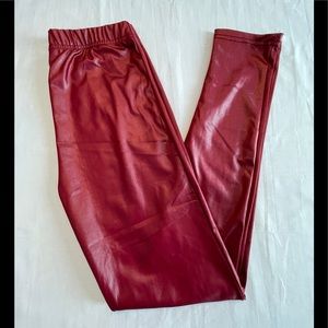Shiny Leather Look Legging Size Small